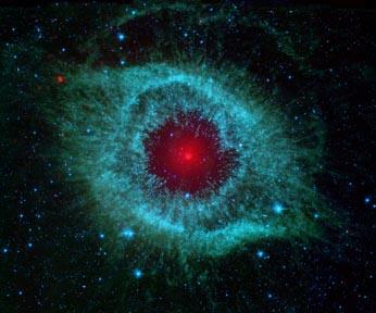 Фотография «Ока Бога», сделанная с помощью американского космического телескопа «Шпицер». Снимок в невидимом инфракрасном свете в 2007 году.